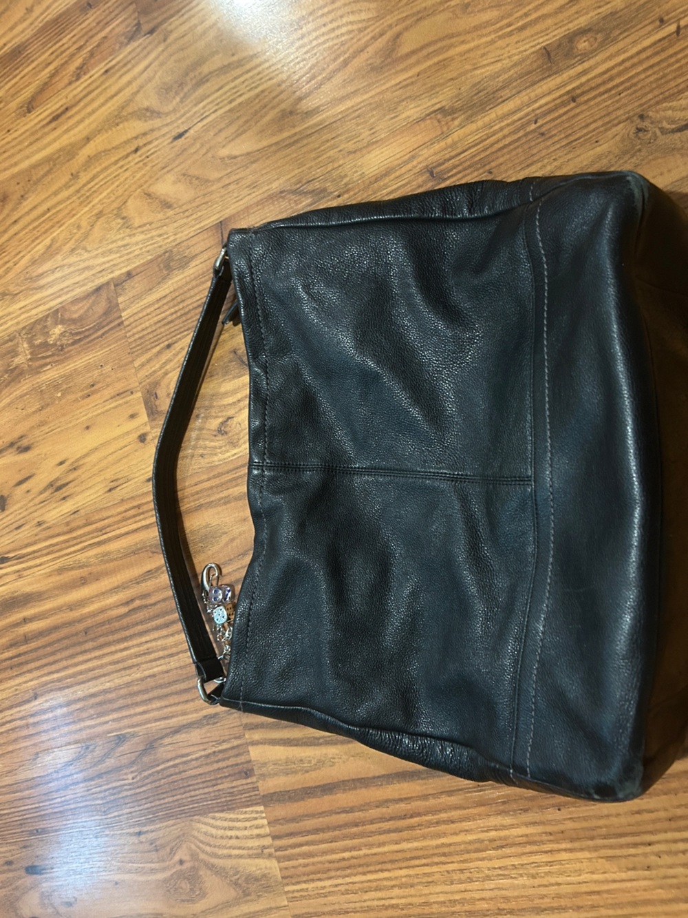 Coach Black Pebbled Leather Shoulder Hobo Bag - Picture 9 of 9